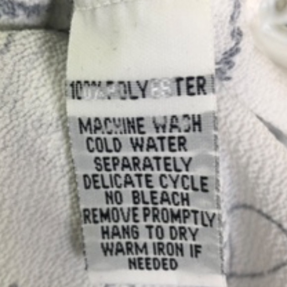 NWT Mischa Cream & Black Bell Sleeve Tie Waist Abstract Floral Tunic Size L - Picture 7 of 9